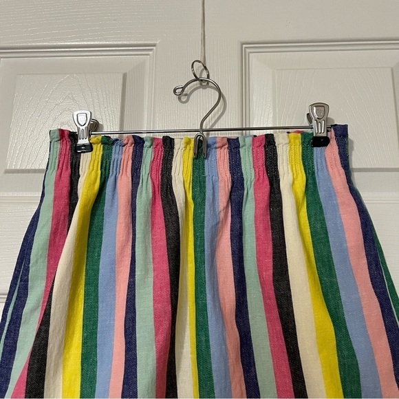 J.Crew Linen Cotton A-Line Mini Skirt in Rainbow Multicolour - Sz 2 - Picture 3 of 12